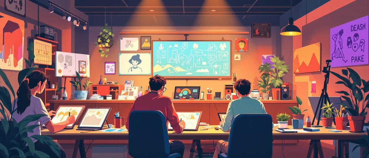 西红柿短剧创作团队工作场景